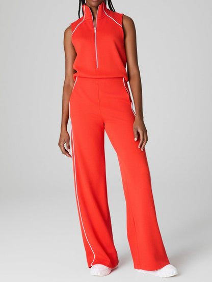 Sleeveless Mockneck Jumpsuit