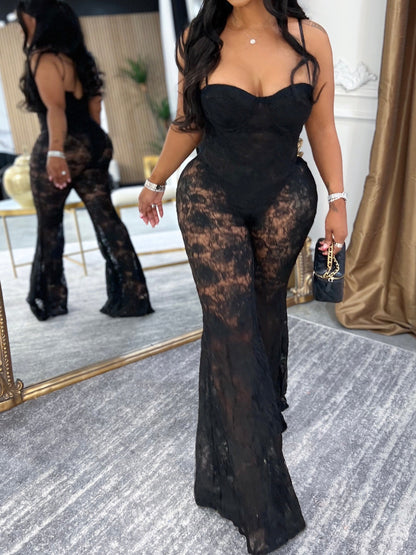 The Eclipse Lace Mesh Jumpsuit