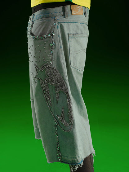 Rhinestone Sparkle Denim Short