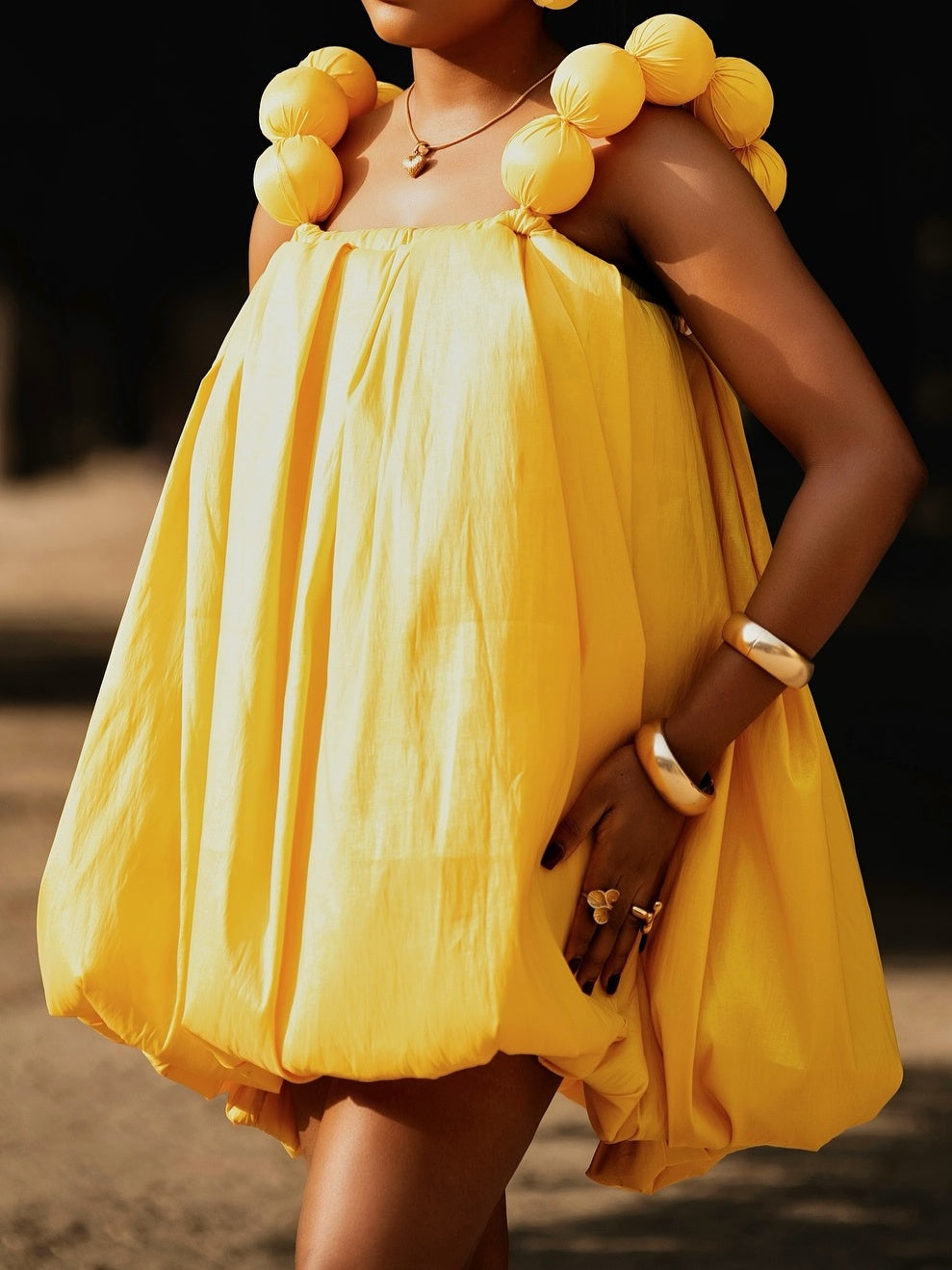 Yellow Bubble Dress