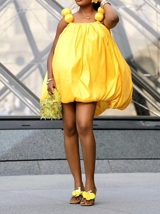 Yellow Bubble Dress