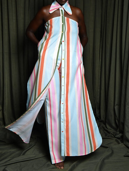 Dana Pants In Multi Diamond Stripes