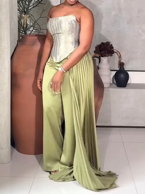 Lemon Pleated Pants