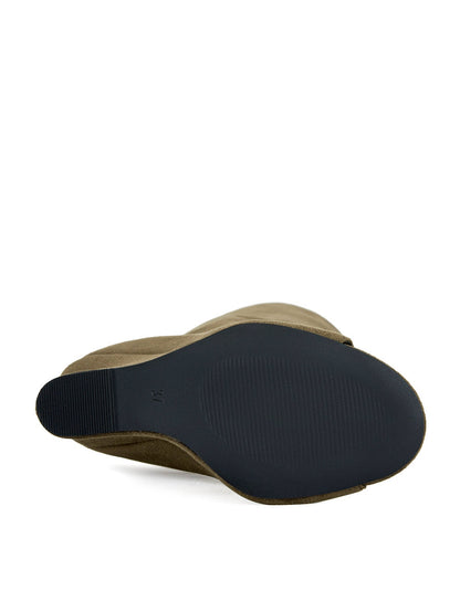 Peep Toe Wedge Boot