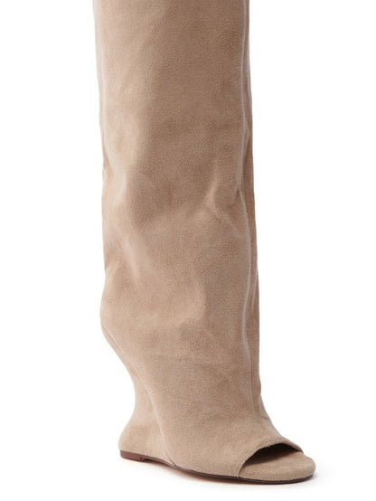 Peep Toe Wedge Boot