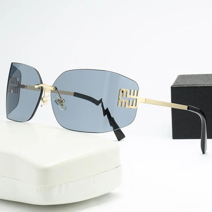 Silver Mirrored Rectangle Sunglasses Women Men Candy Color Sun Glasses