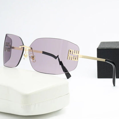Silver Mirrored Rectangle Sunglasses Women Men Candy Color Sun Glasses