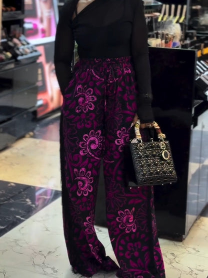 Black Print Pant