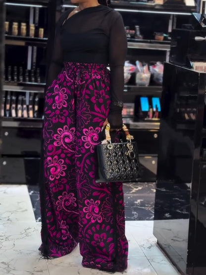 Black Print Pant