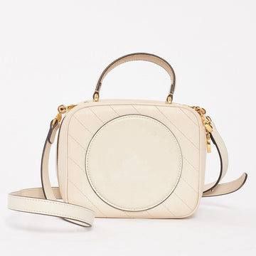 Off White Leather Blondie Top Handle Bag