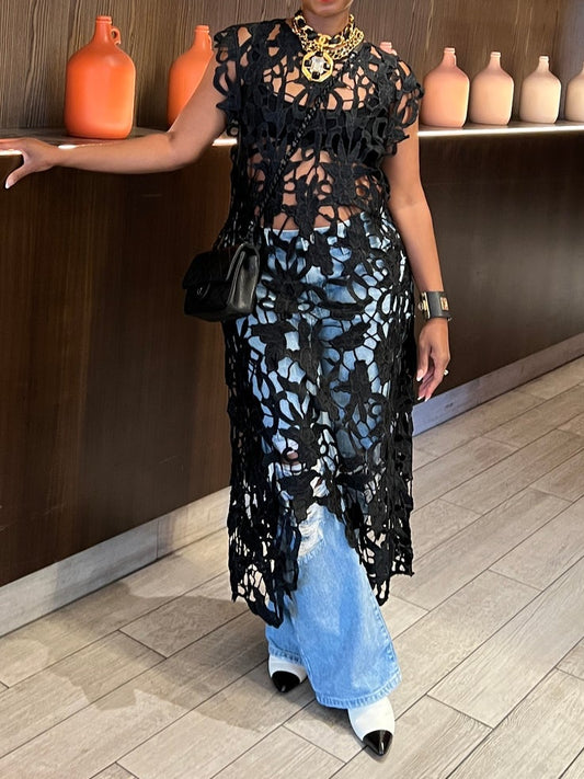 Chic Overlay Lace Dress