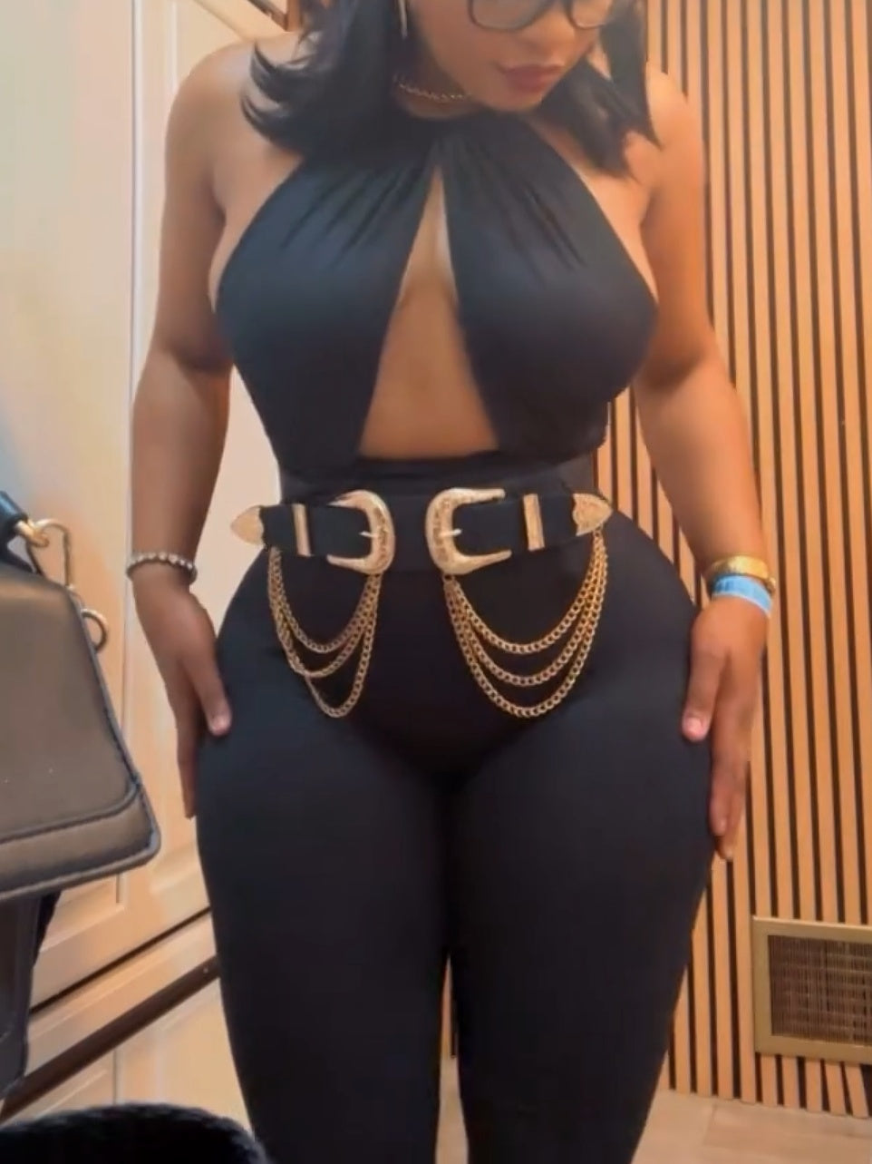 Straps Cutout BodyStocking Jumpsuit