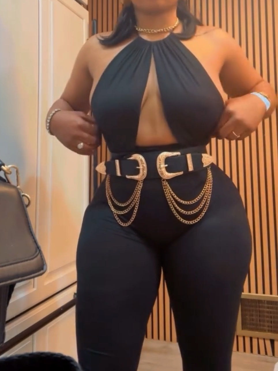 Straps Cutout BodyStocking Jumpsuit