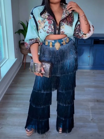 Hiza Fringe Pants