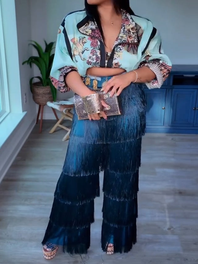 Hiza Fringe Pants