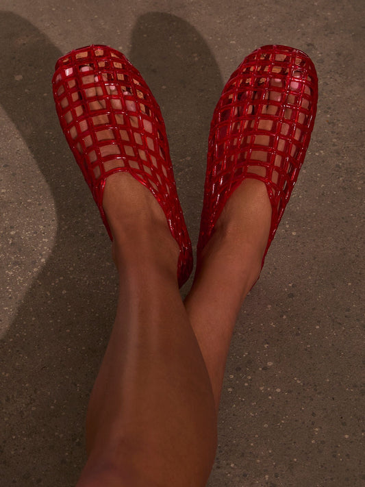 Glitter Jelly Flexible Ballet Flats