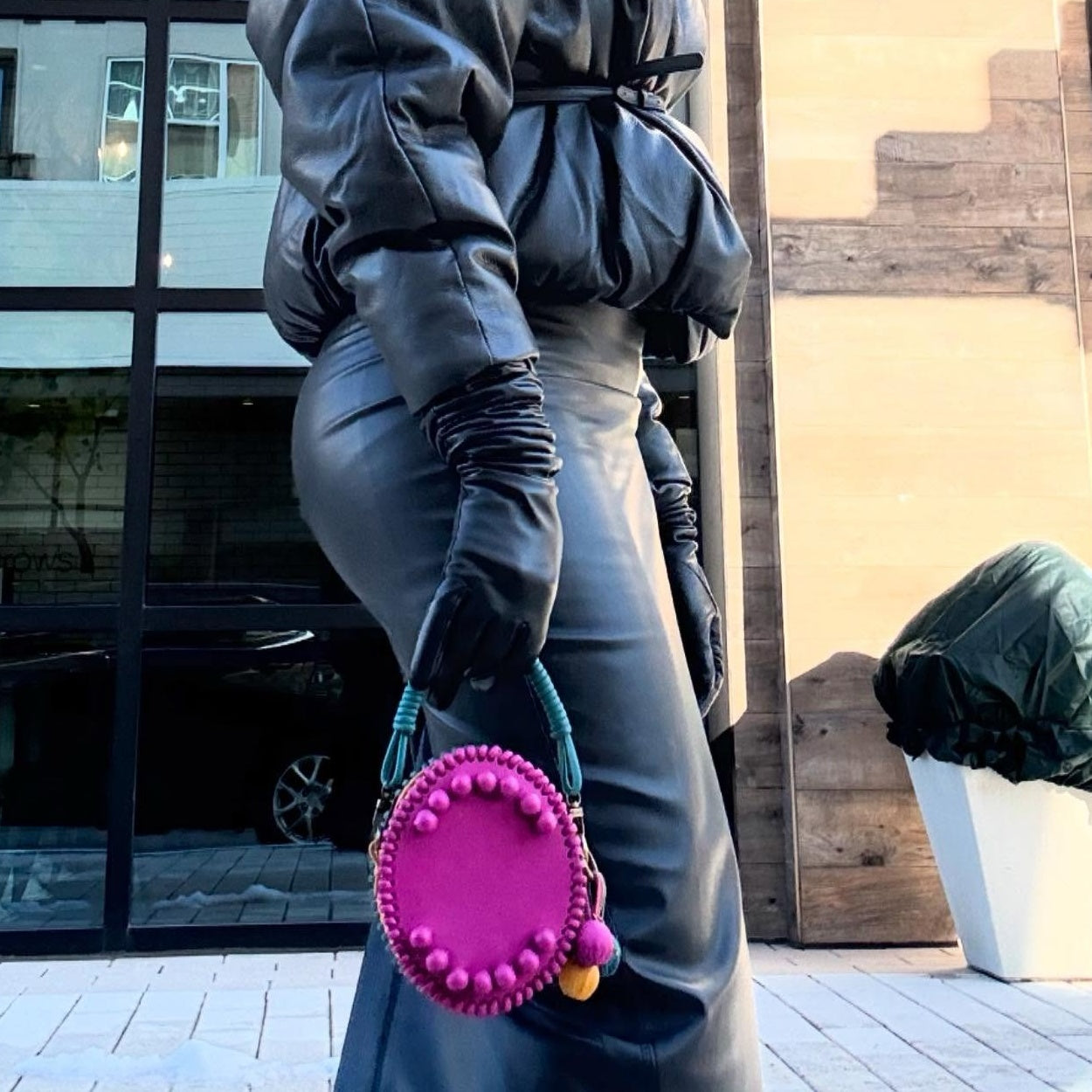 Three-color Handbag