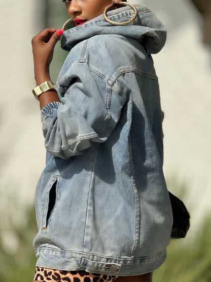 Runway Relax Denim Hoodie