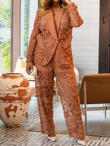 Elegant Lace Two Pieces Set