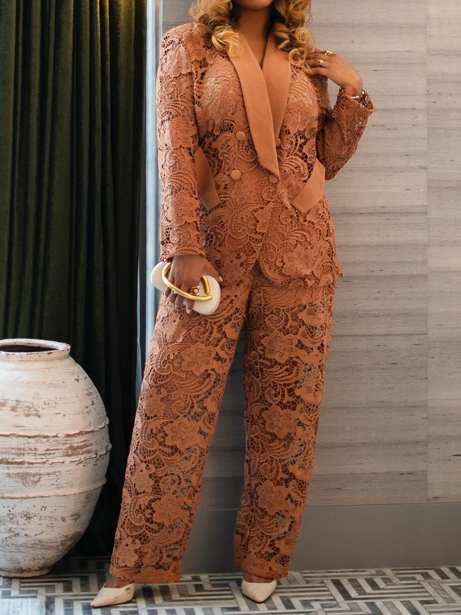 Elegant Lace Two Pieces Set