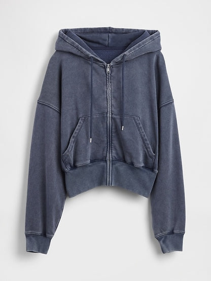 VintageSoft Full-Zip Wedge Hoodie Two Pieces Set