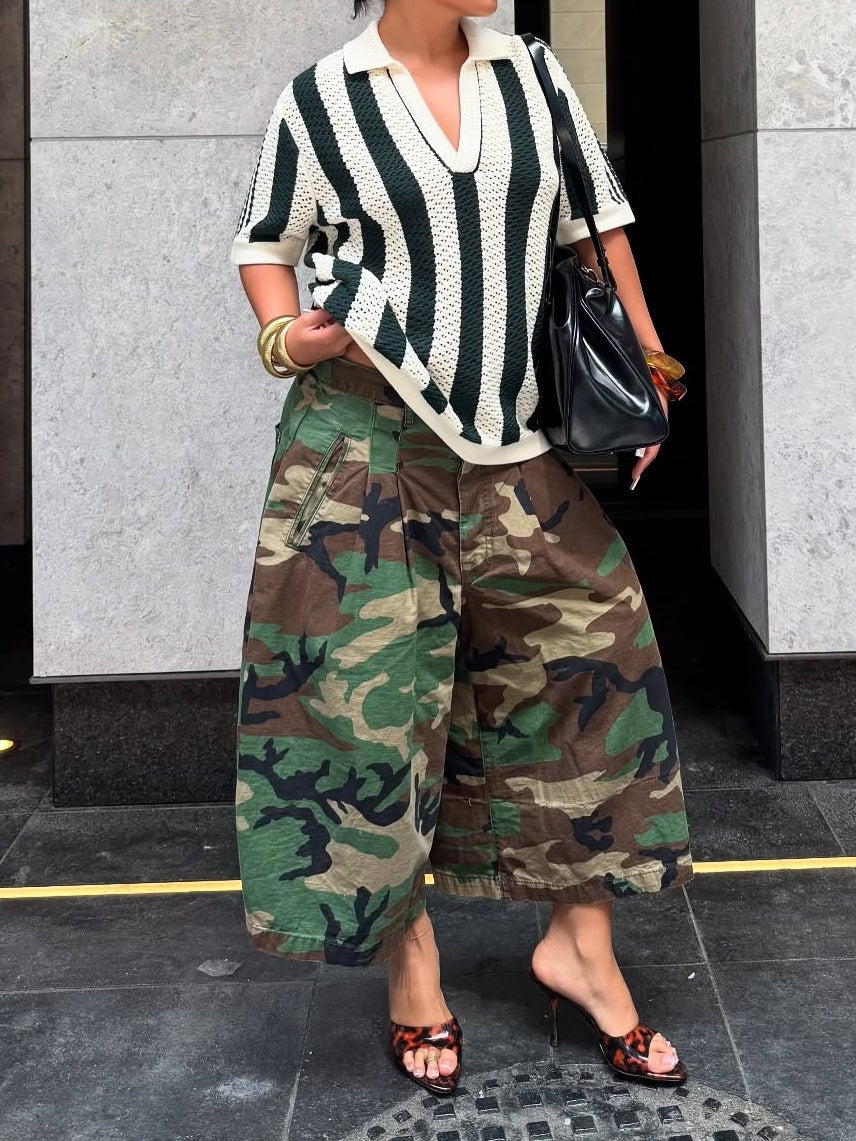 Big Pocket Camouflage Cargo Shorts