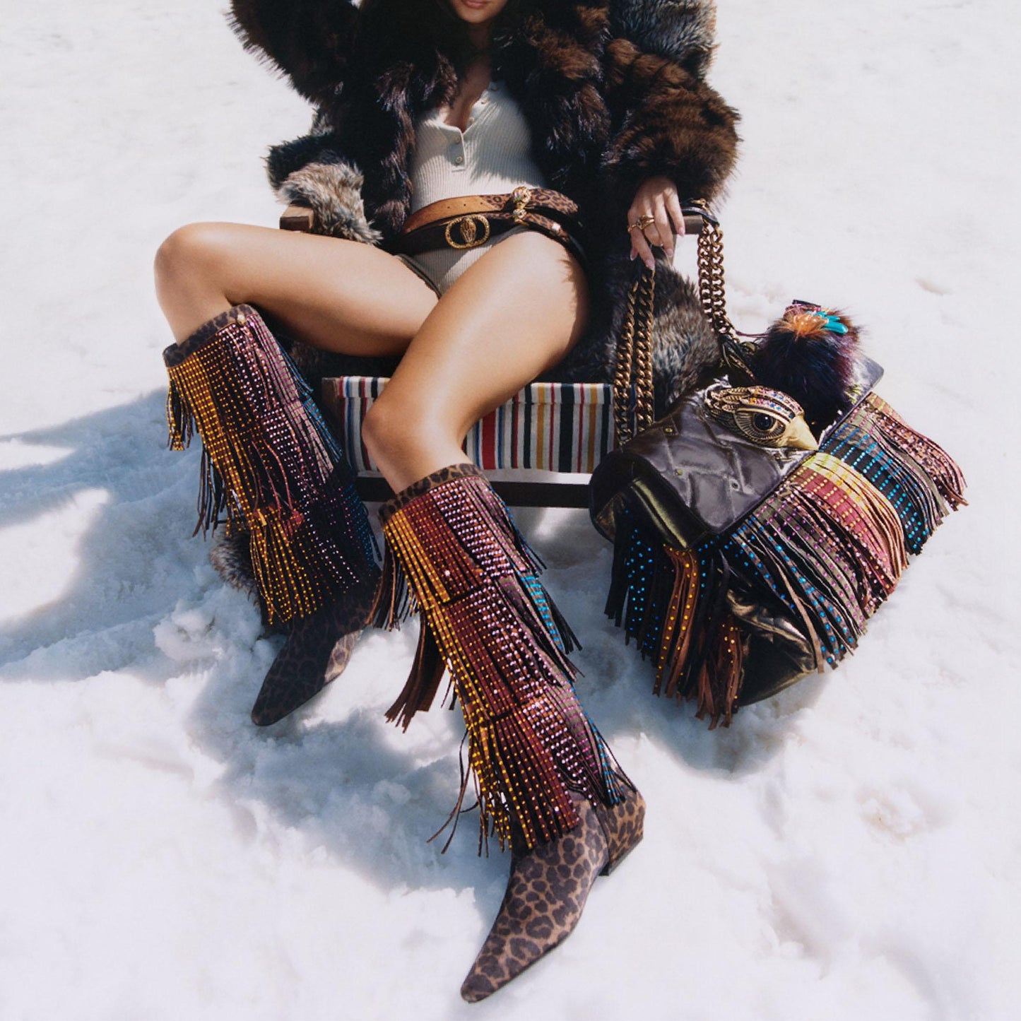 Western Fringe Pull On Boot