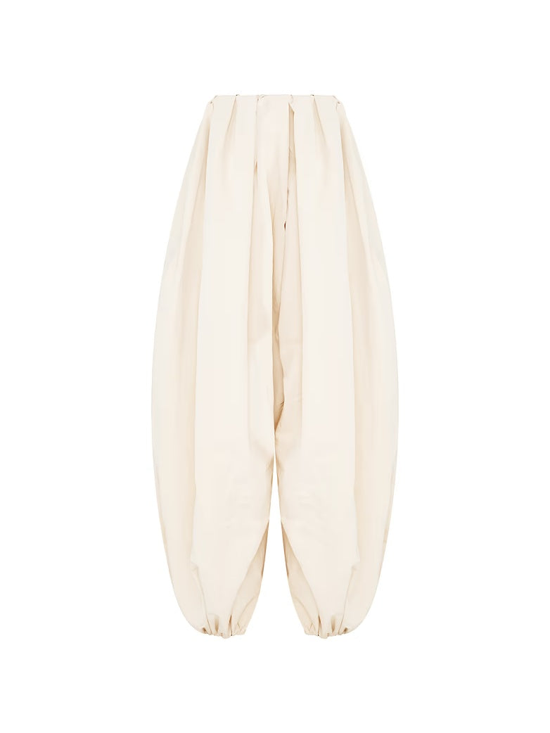 Loose Pleated Solid Color Jumpsuit