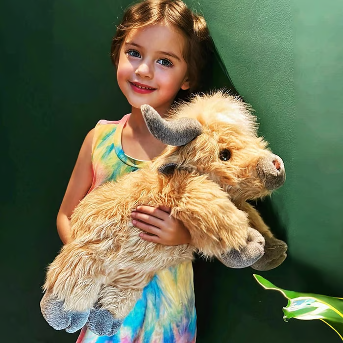 Cute Cartoon Highland Cow Cuddly Toy