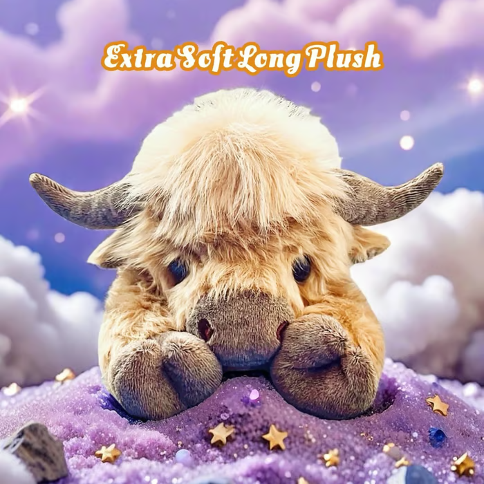 Cute Cartoon Highland Cow Cuddly Toy