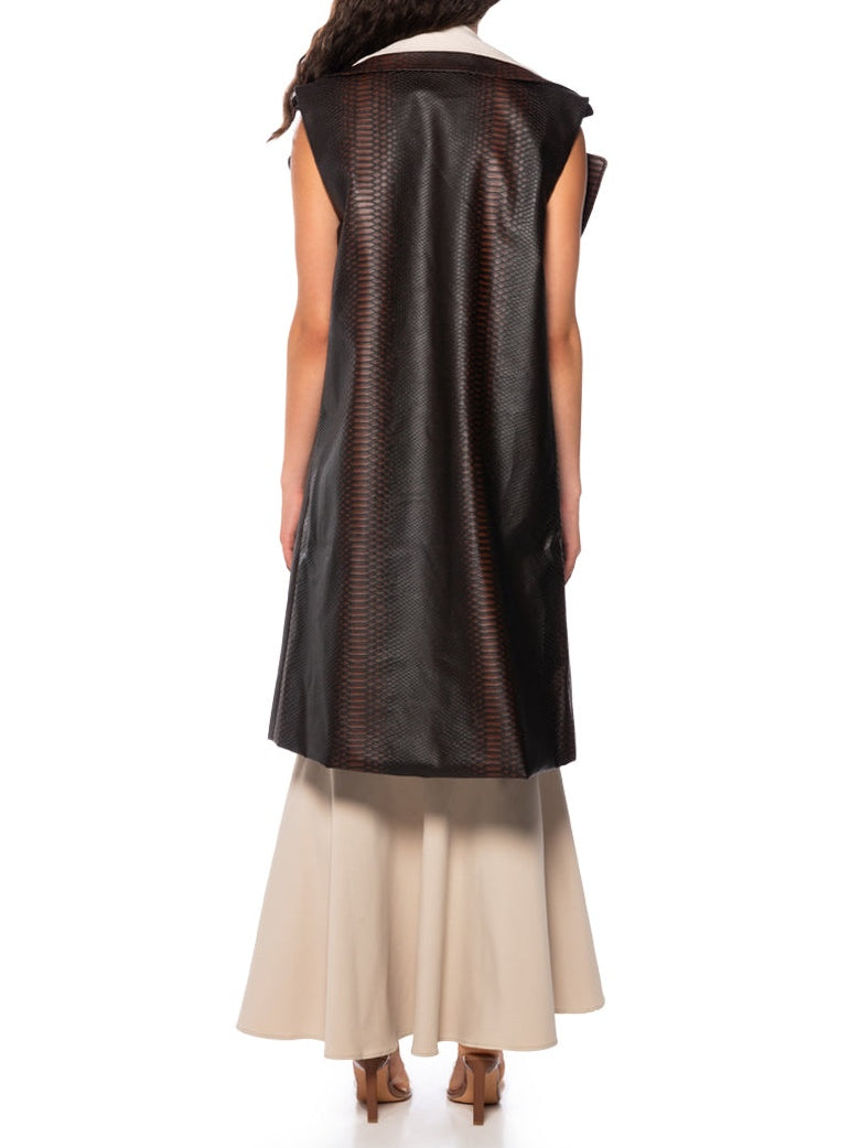Double Collar Vest Coat