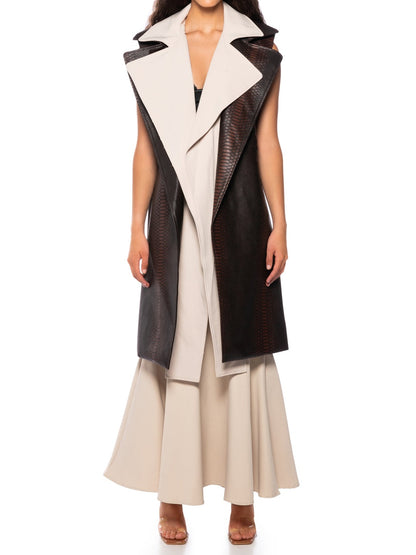 Double Collar Vest Coat