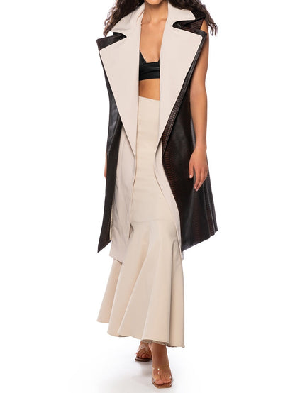 Double Collar Vest Coat