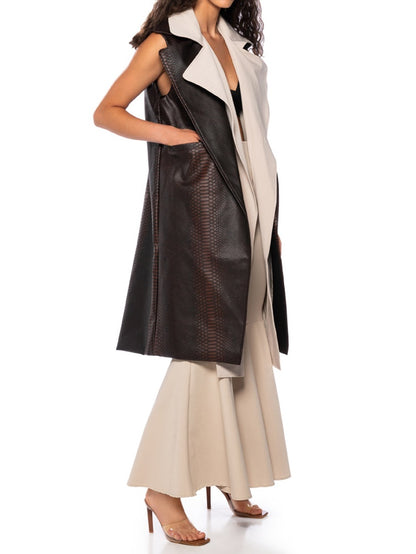 Double Collar Vest Coat