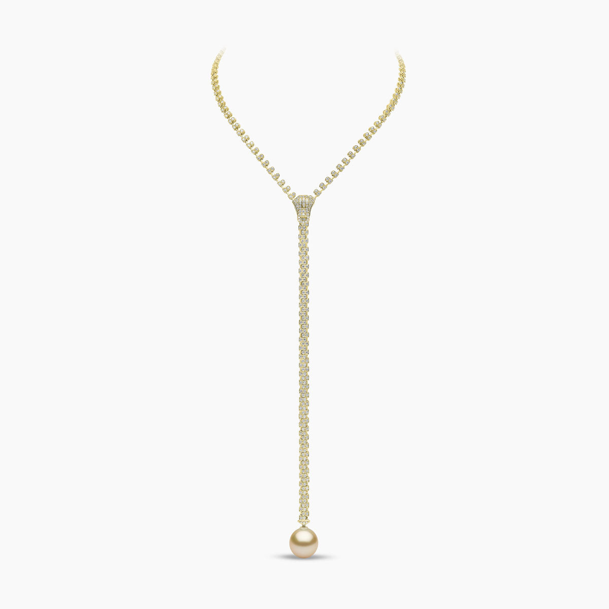 South Sea Pearl And Diamond Zip Necklace