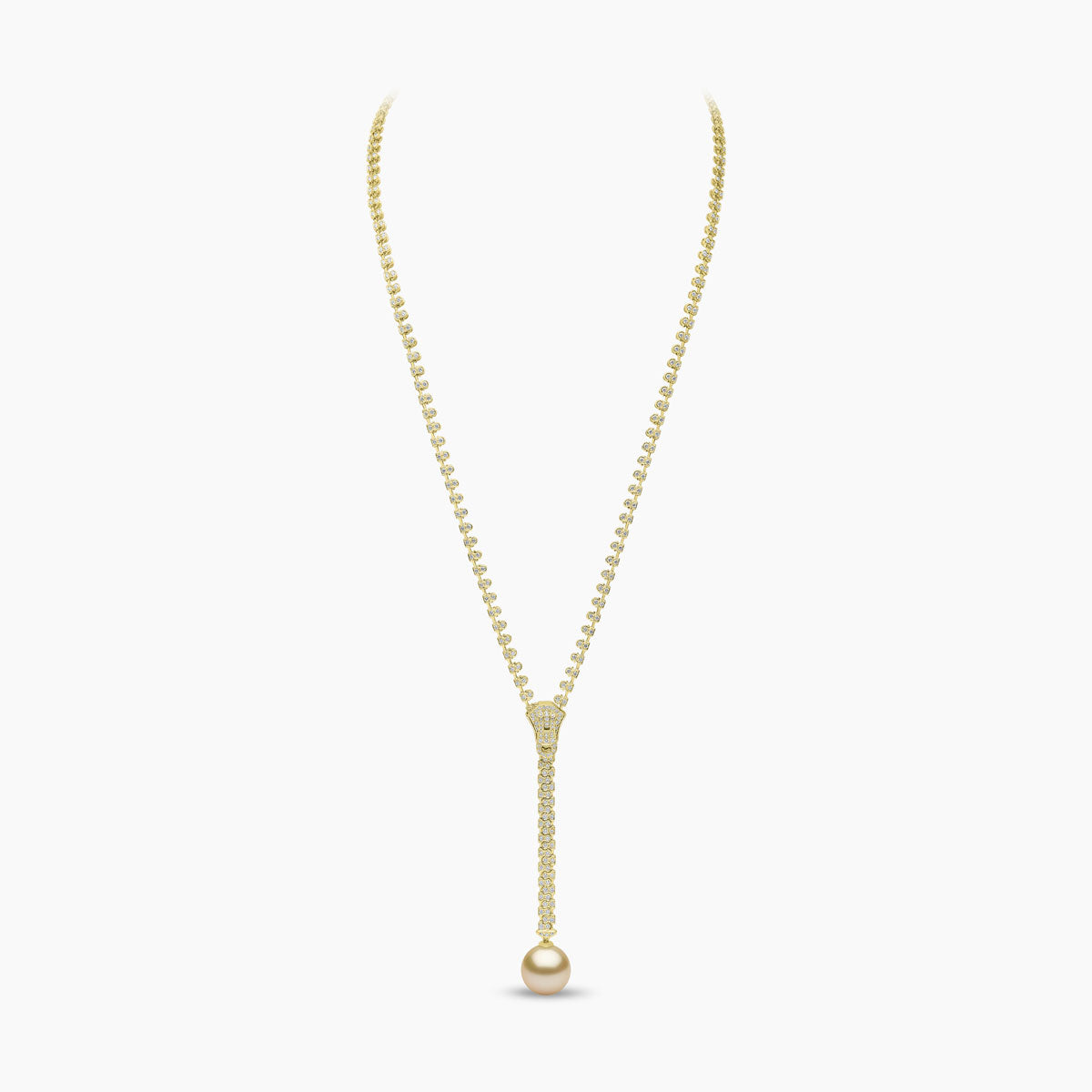 South Sea Pearl And Diamond Zip Necklace