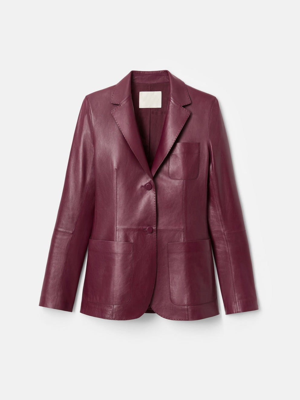 Nappa Leather Three Pocket Blazer + Tropical Wool Wyatt Wide Leg Pant