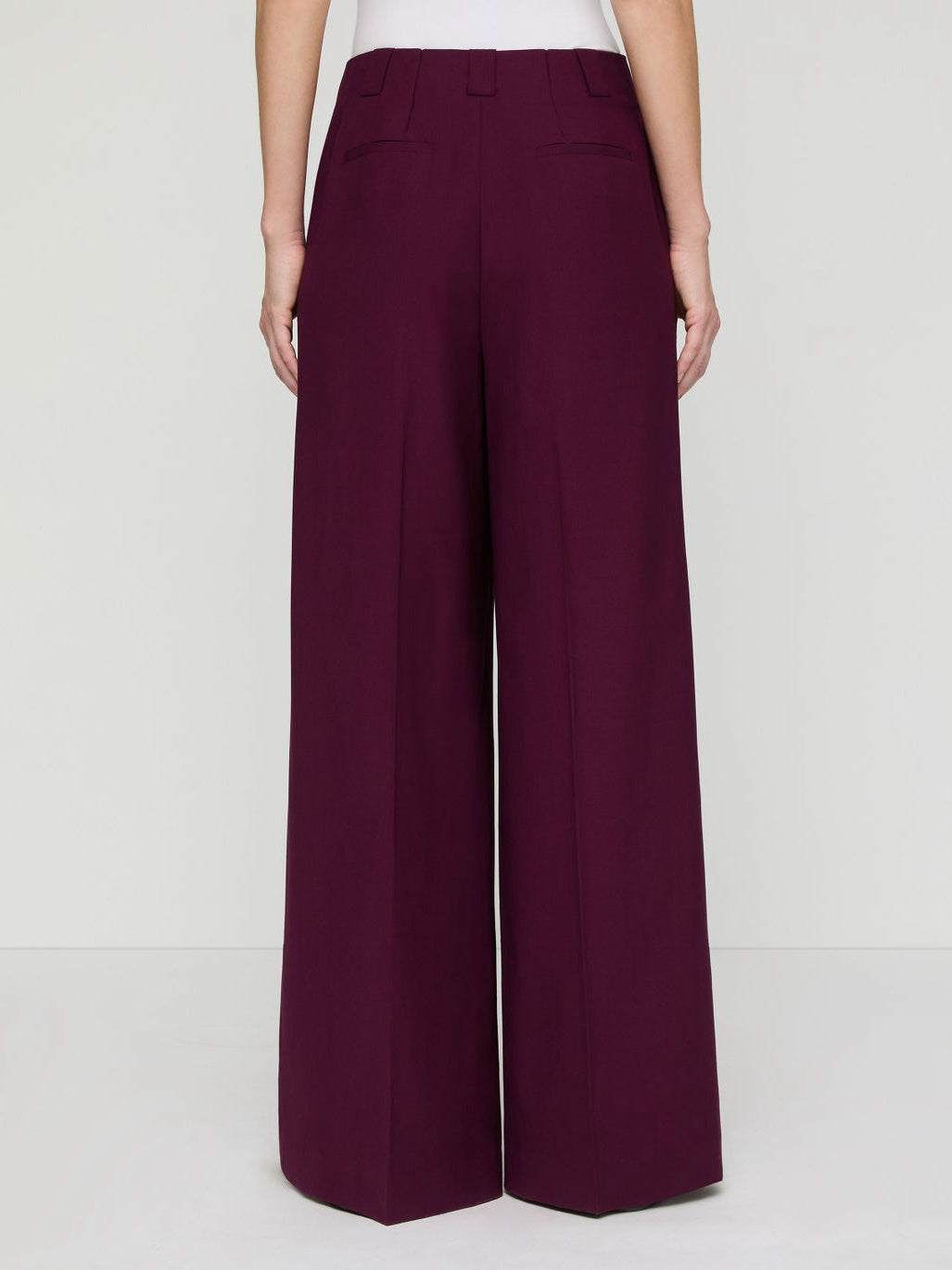 Nappa Leather Three Pocket Blazer + Tropical Wool Wyatt Wide Leg Pant
