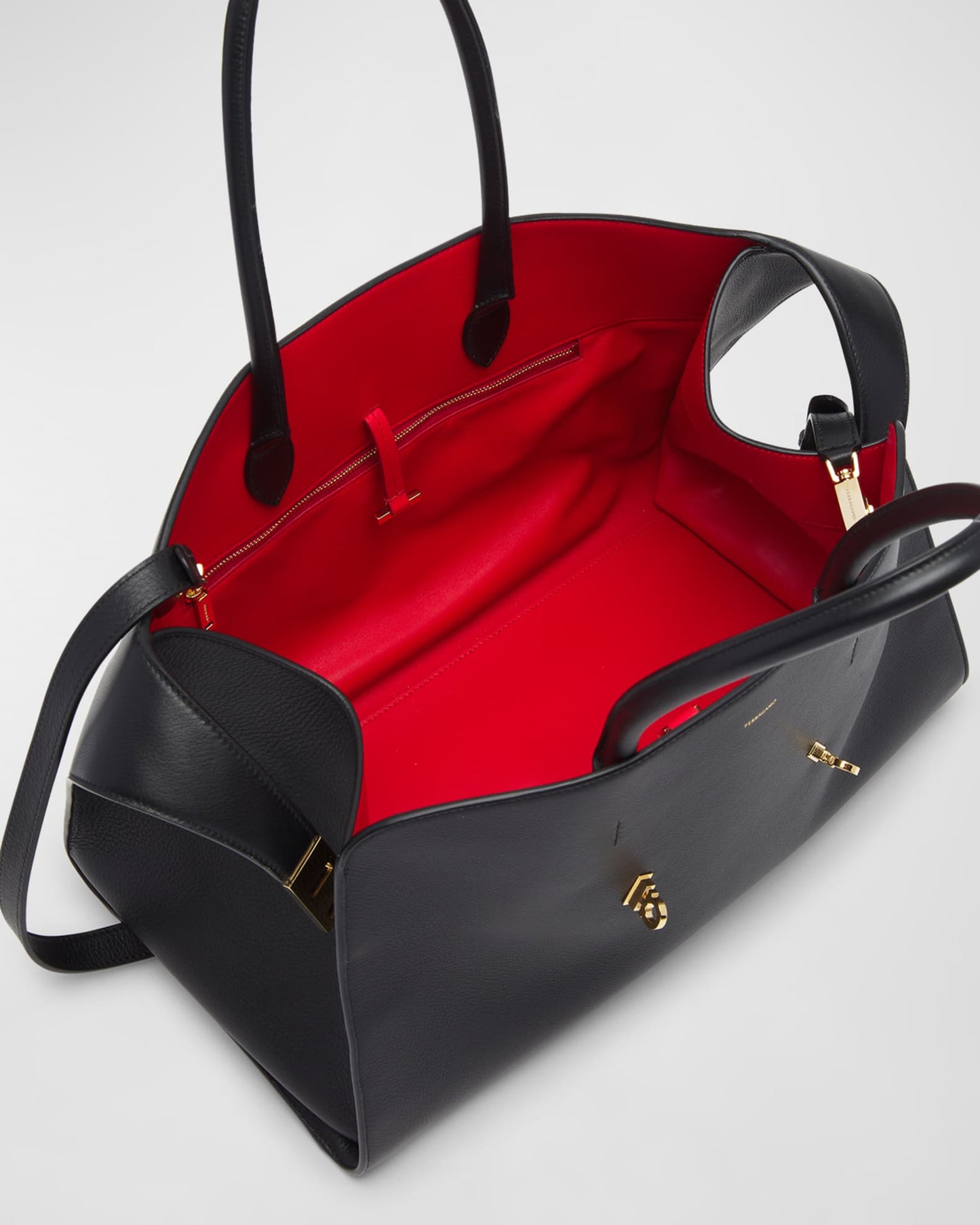 Hug Leather Top-Handle Bag