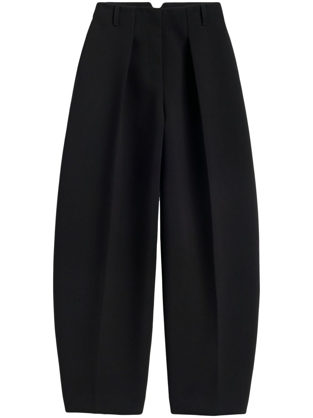High-Waisted Viscose Trousers