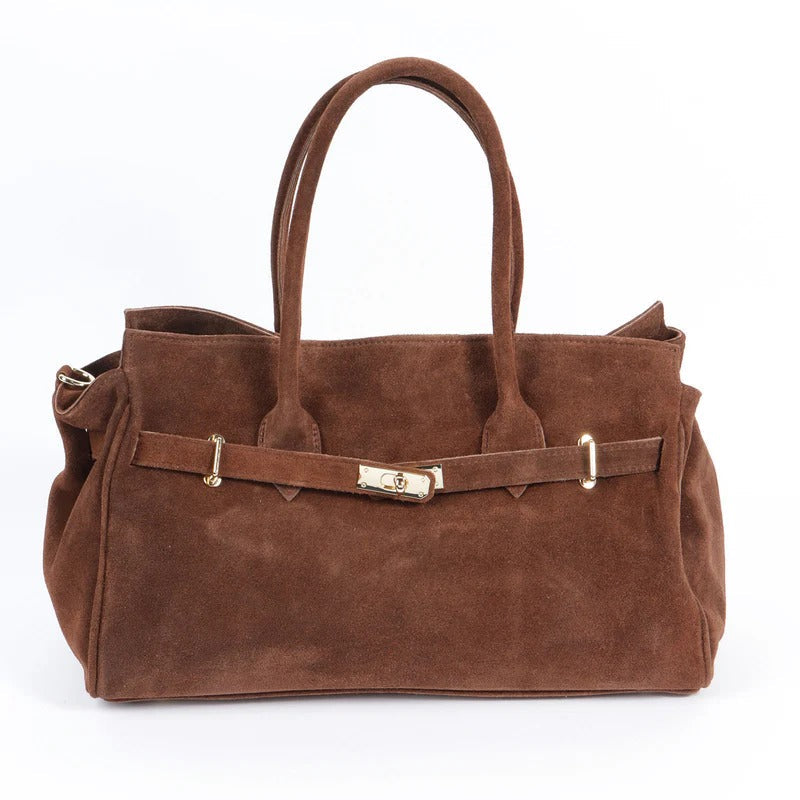 Italian Luxury Suede Handbag