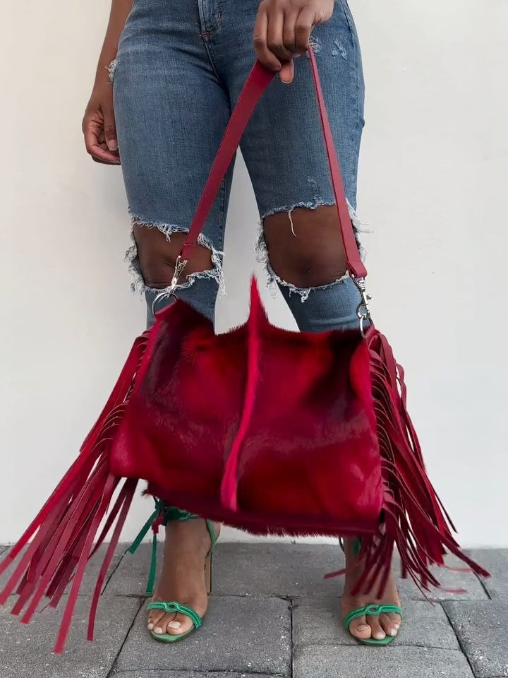 Red Tasselled Bag