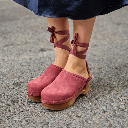 Split Suede Leather Clogs