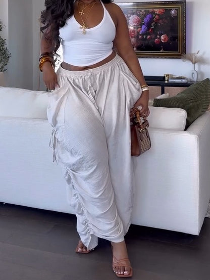 Big Pockets Wide Leg Baggy Pants