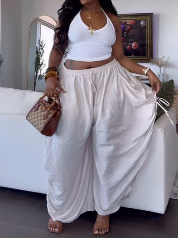 Big Pockets Wide Leg Baggy Pants