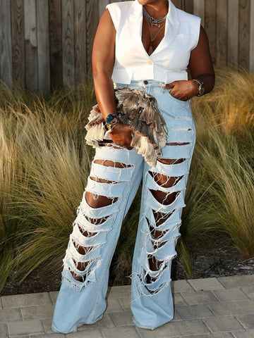 Super High-Waisted Baggy Wide-Leg Jean