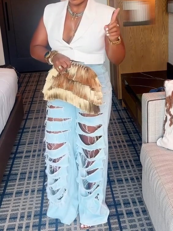 Super High-Waisted Baggy Wide-Leg Jean