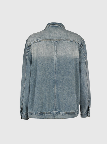 Deconstruct Asymmetric Denim Jacket