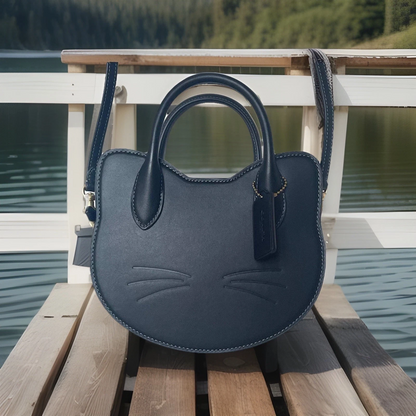 Halloween Cat Head Crossbody Bag