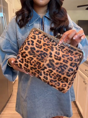 Leopard Print Tote Purse